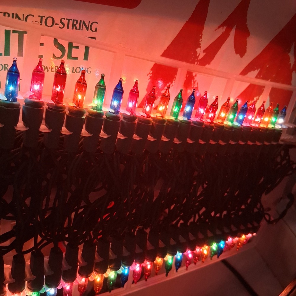 Vtg NOS NOMA 4x50 Multi-Color Incandescent Mini Christmas Lights Tested Working